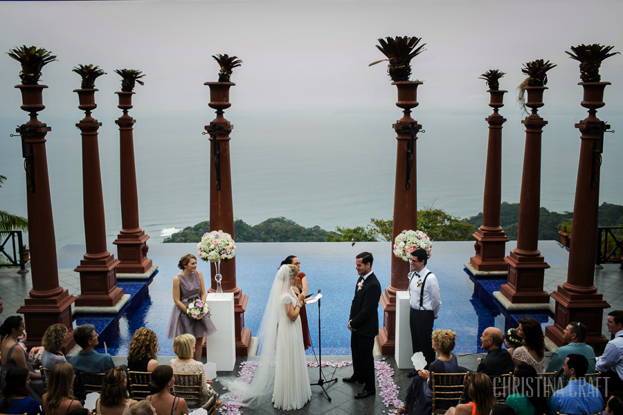 Costa rica Zephyr Palace Wedding Photographer and photos at the pool