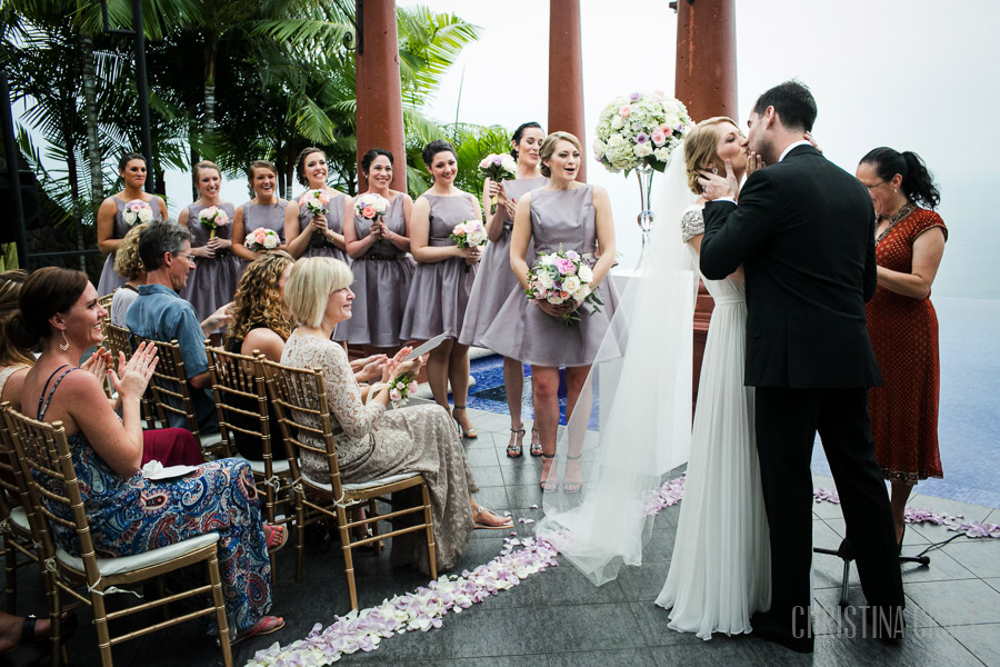 wedding ceremony at the pool at Zephyr Palace photos in Costa Rica