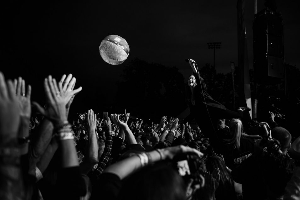 Rifflandia Music Festival Photography by Christina Craft - Black and white photo of July Talk