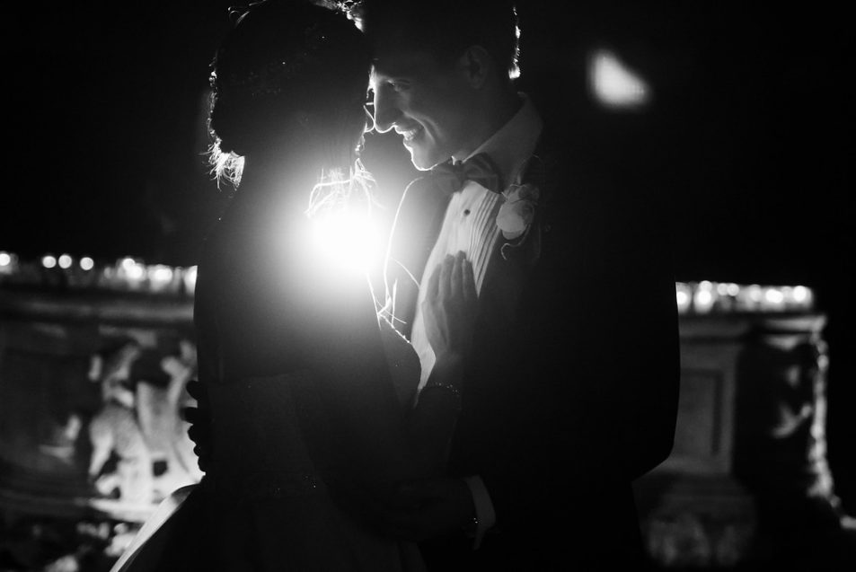 Night wedding portraits video light Wedding in Antigua Guatemala at Casa Santo Domingo