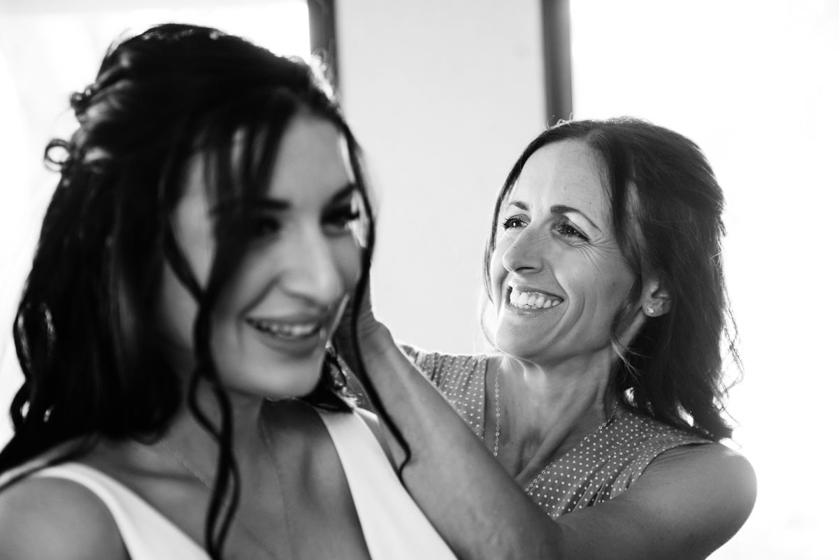 Bride preparations Parksville wedding