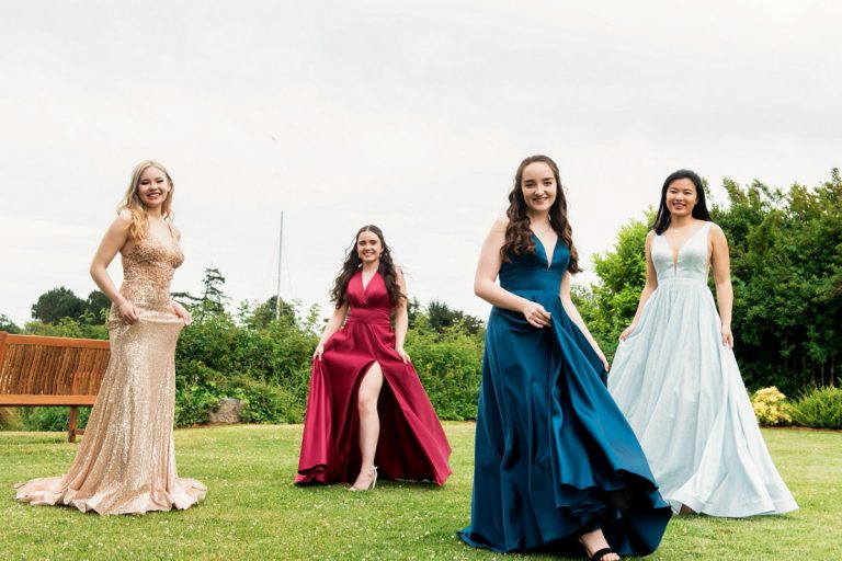 Covid 2020 Grad Portraits Prom Dresses at Victoria BC Yacht Club