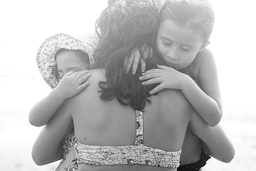 Motherhood photo session in black and white in Victoria BC