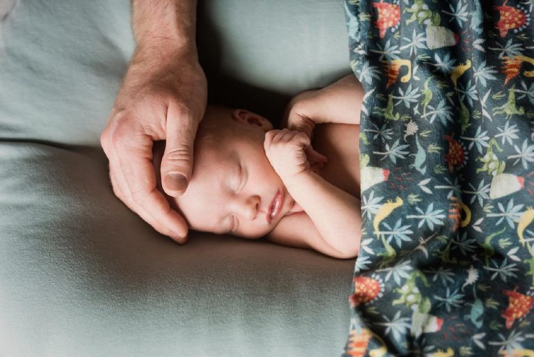 Victoria BC newborn portrait in the family home